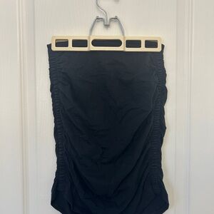 TNA Black Ruched Pencil Mini Skirt